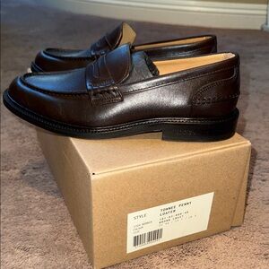 Vinny’s Townes penny loafer Elegant Dark Brown crust Leather